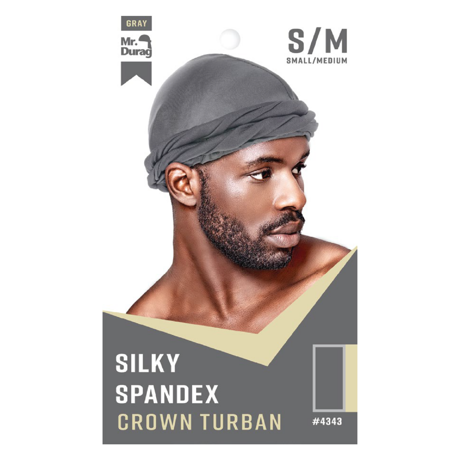 Mr. Durag Silky Spandex Crown Turban, 1 Count, Assorted Colors