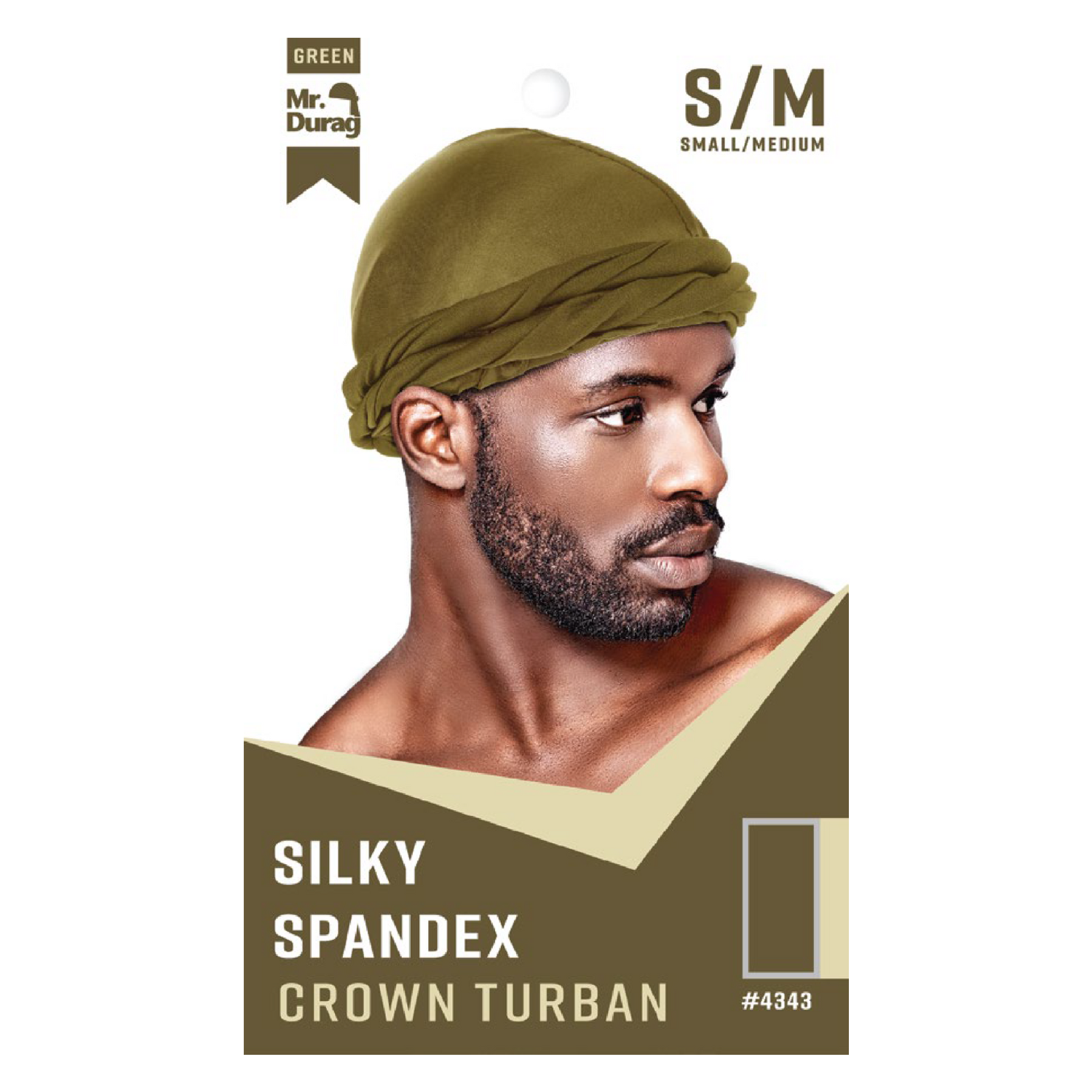 Mr. Durag Silky Spandex Crown Turban, 1 Count, Assorted Colors