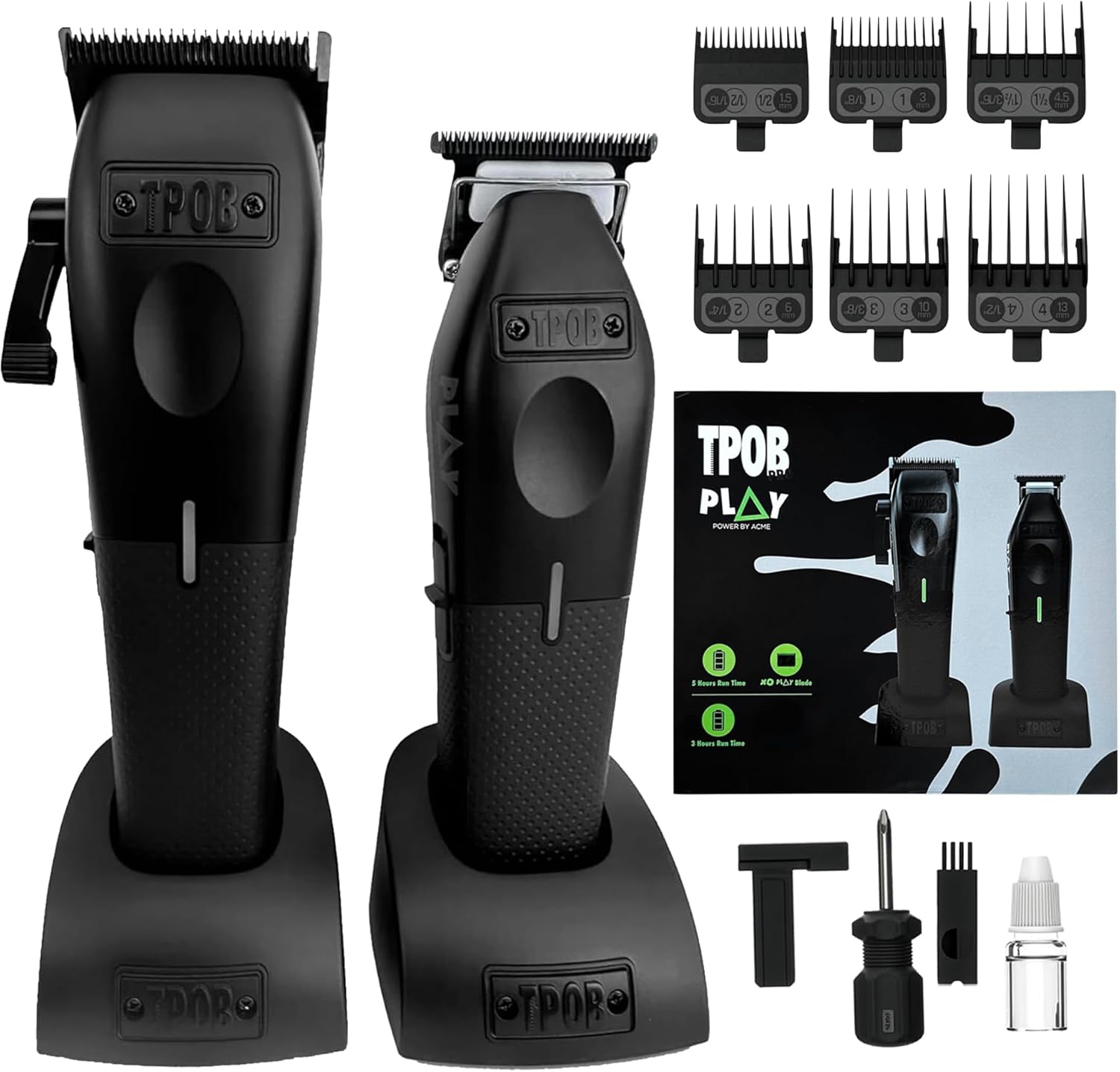 TPOB Play Barber Hair Clippers & Trimmer for Men 7500 RPM with Rubber Grips