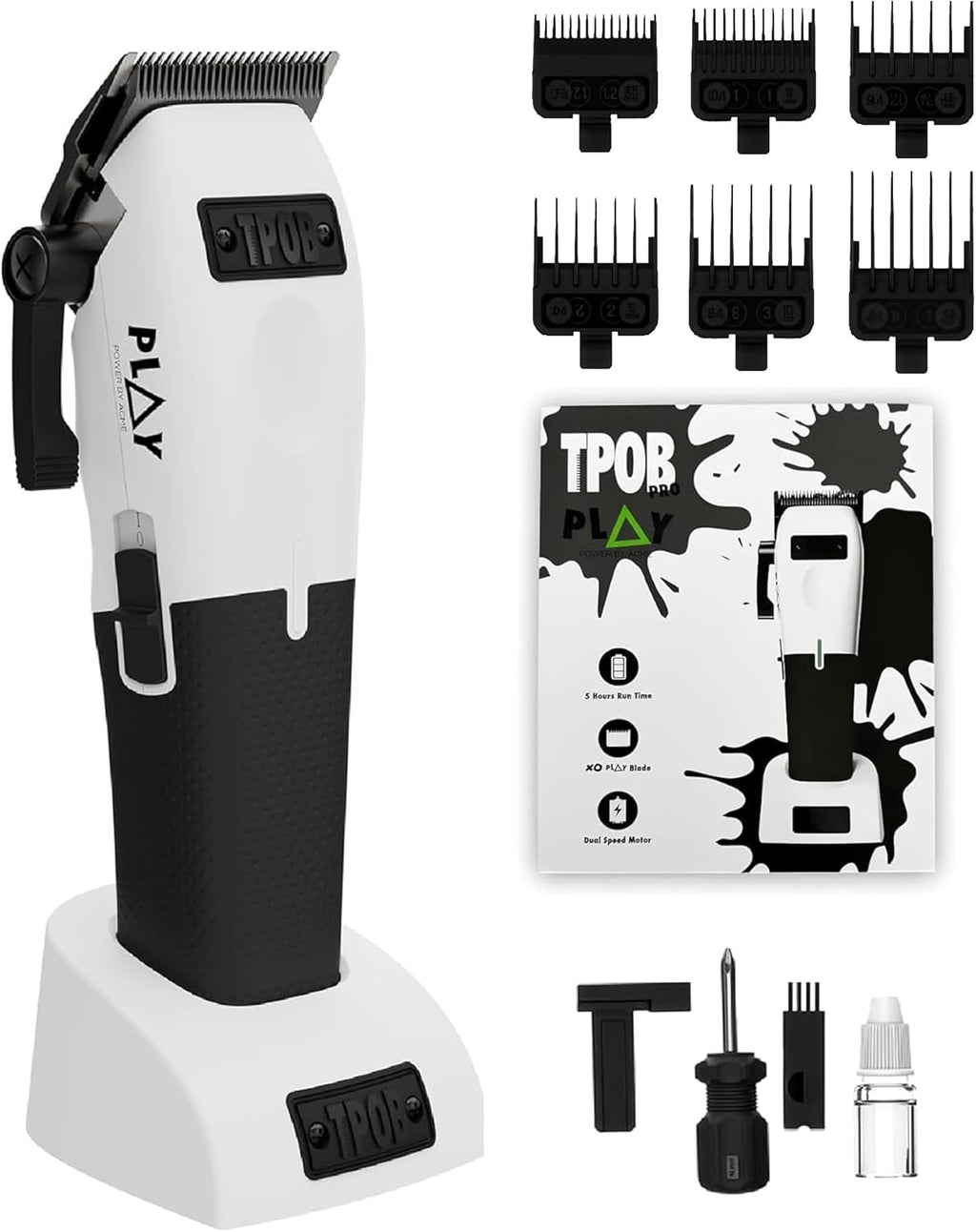 TPOB Play Barber Hair Clippers for Men 7500 RPM with Rubber Grips