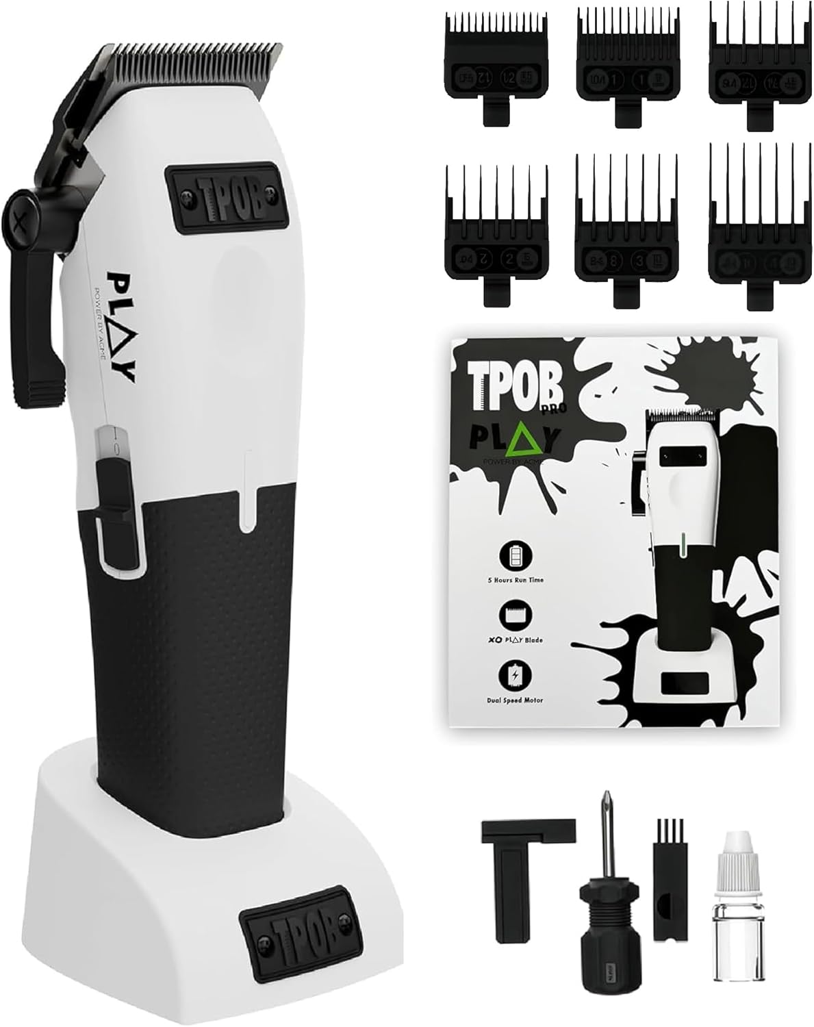 TPOB Play Barber Hair Clippers for Men 7500 RPM with Rubber Grips