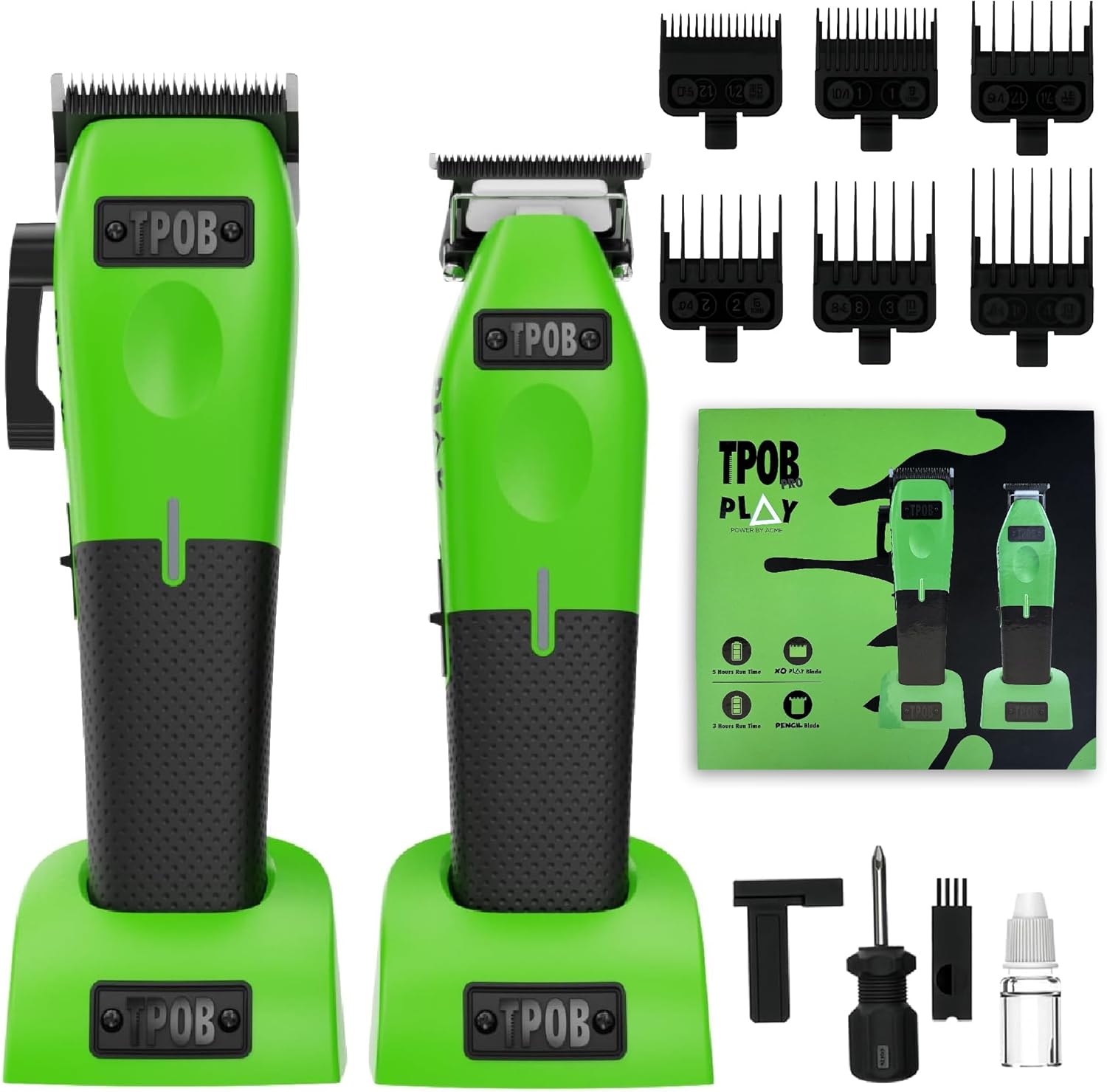 TPOB Play Barber Hair Clippers & Trimmer for Men 7500 RPM with Rubber Grips