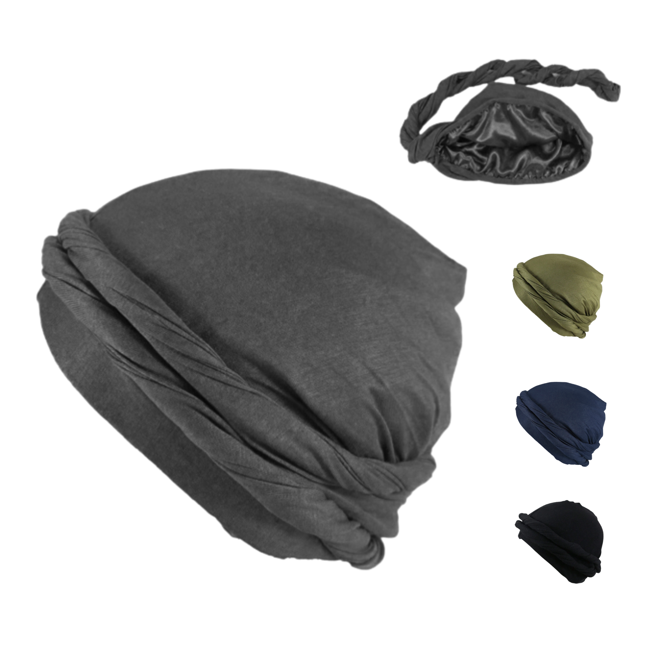 Mr. Durag Silky Spandex Crown Turban, 1 Count, Assorted Colors