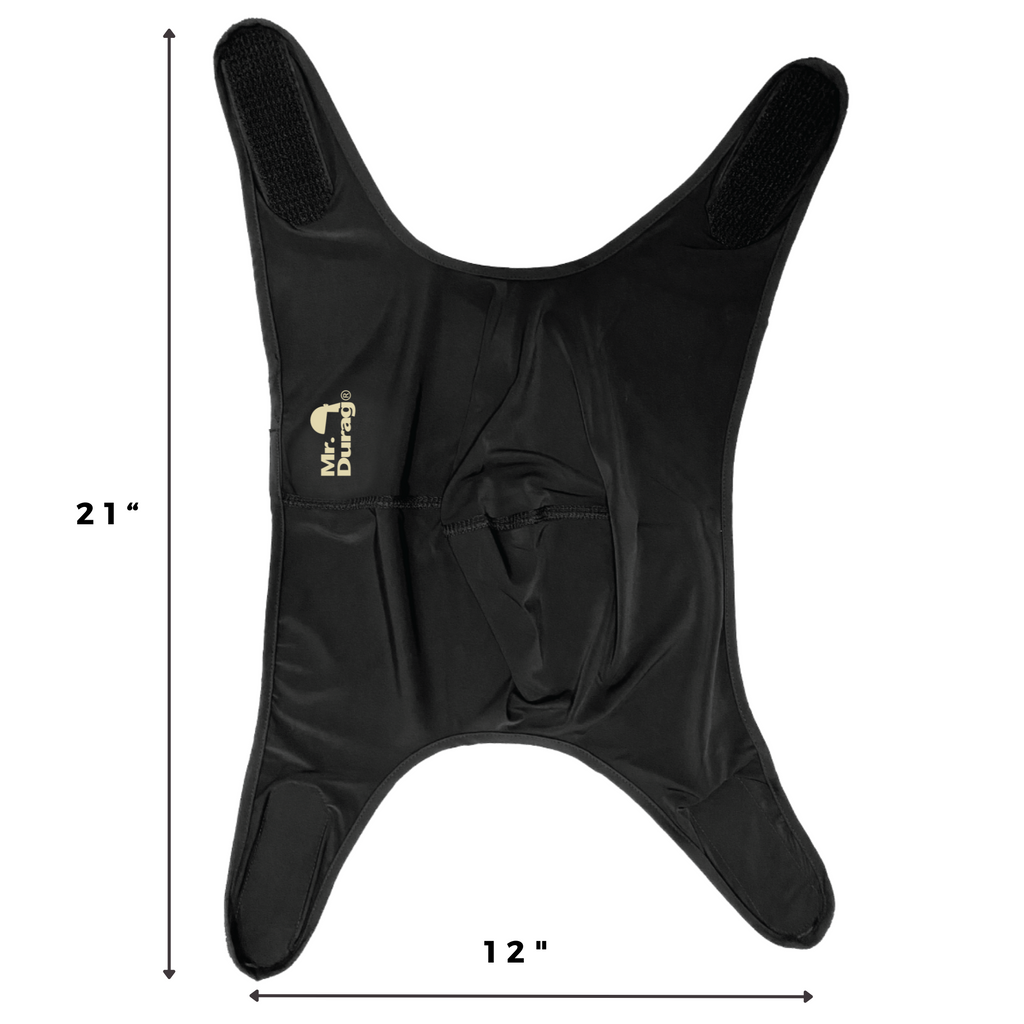 Mr. Durag Spandex Velcro Compress Wave Cap, 1 Count, Black