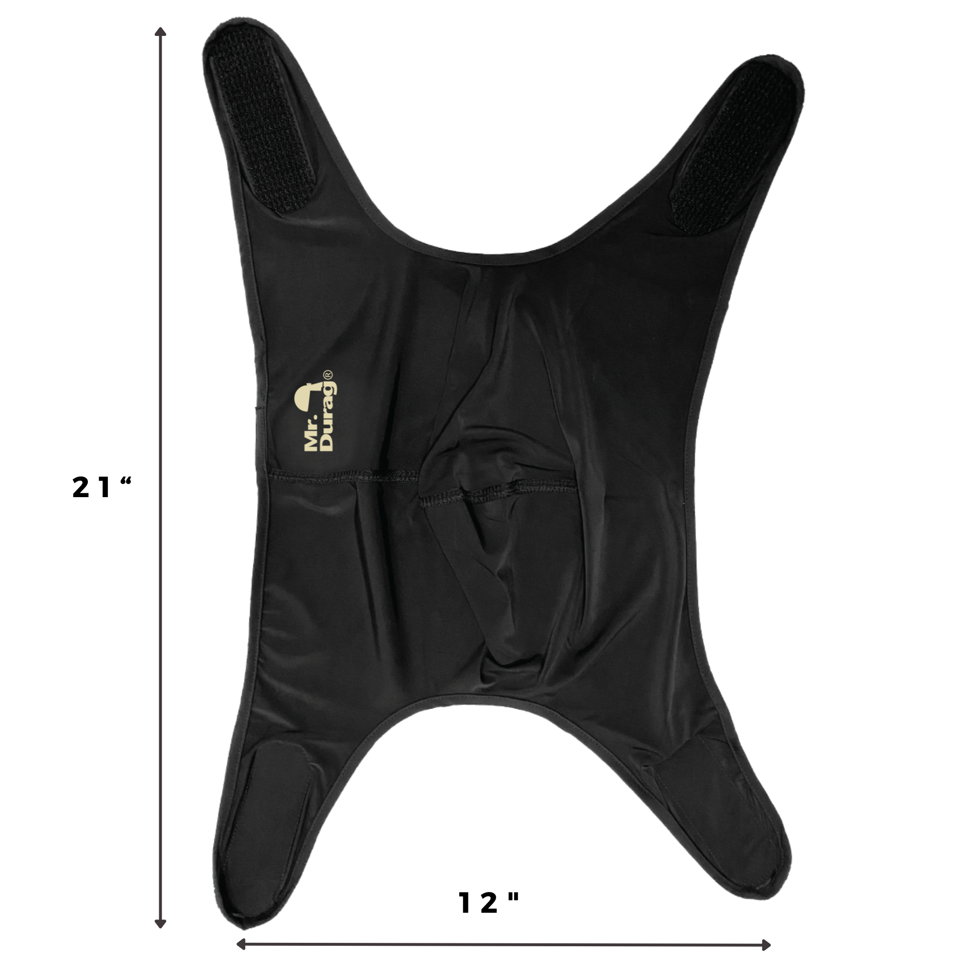 Mr. Durag Spandex Velcro Compress Wave Cap, 1 Count, Black