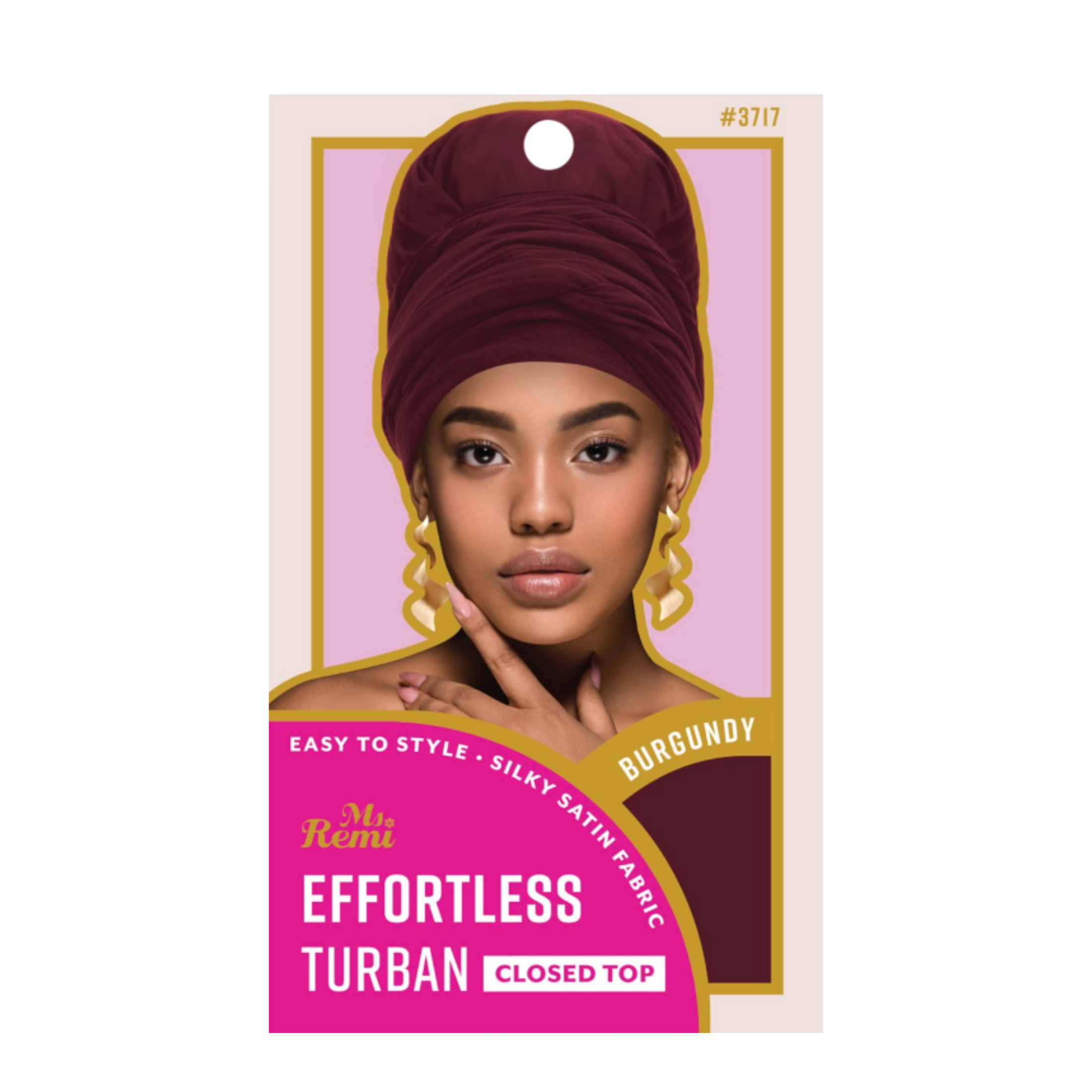 Ms. Remi Effortless Turban Scarf Close Top, 1 Count, Olive & Burgundy