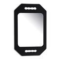 PrimeX Foam Barber Mirror Rectangle X-Large 10.75 Inch, 1 Count, Black