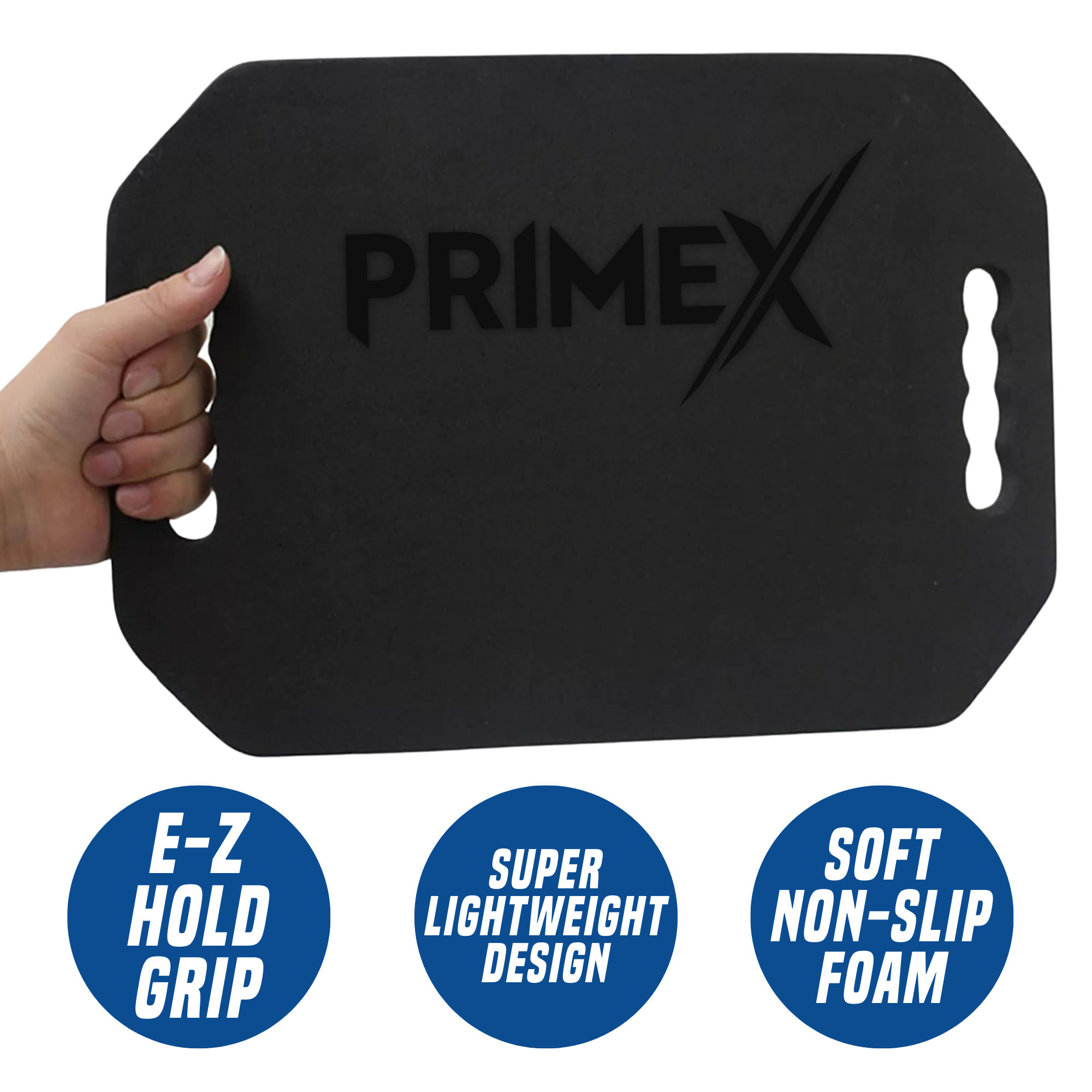 PrimeX Foam Barber Mirror Rectangle X-Large 10.75 Inch, 1 Count, Black