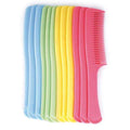 Annie Curved Teeth Bush Comb 9 Inch, 12 Count, Assorted Pastel Colors