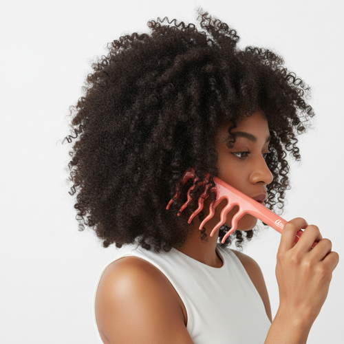 Annie Effortless Detangler Wavy Comb, 1 Count, Orange