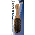Annie Hard Wooden Wave Brush & Comb Set, Boar & Nylon Bristle, Light Brown