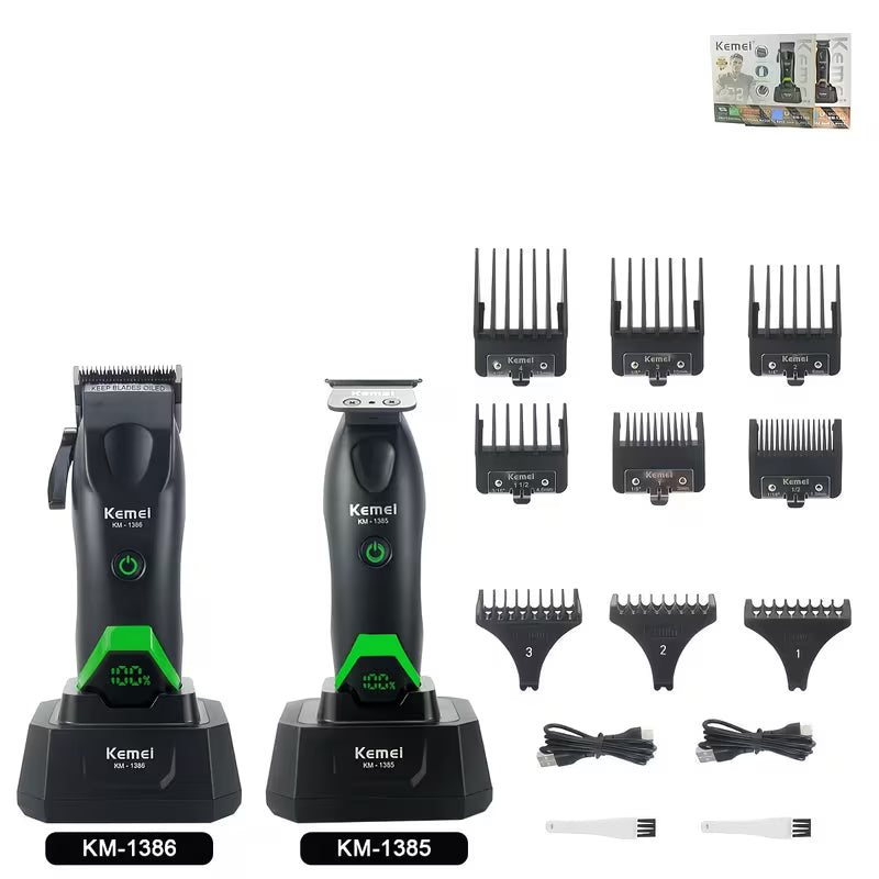 Kemei Clippers Professional Hair Clipper & Trimmer Set