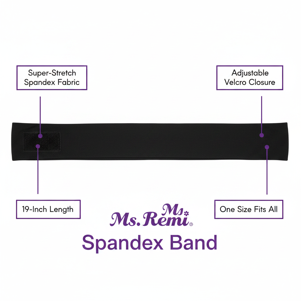 Ms. Remi Spandex Band, 1 Count, Black