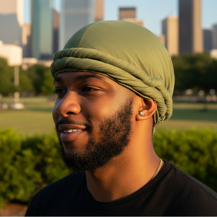 Mr. Durag Silky Spandex Crown Turban, 1 Count, Assorted Colors