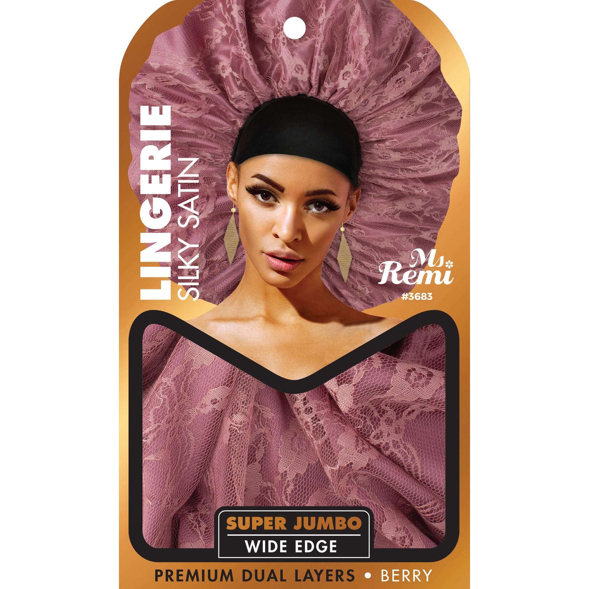 Ms. Remi Lingerie Silky Satin Bonnet Super Jumbo, 1 Count, Assorted Colors