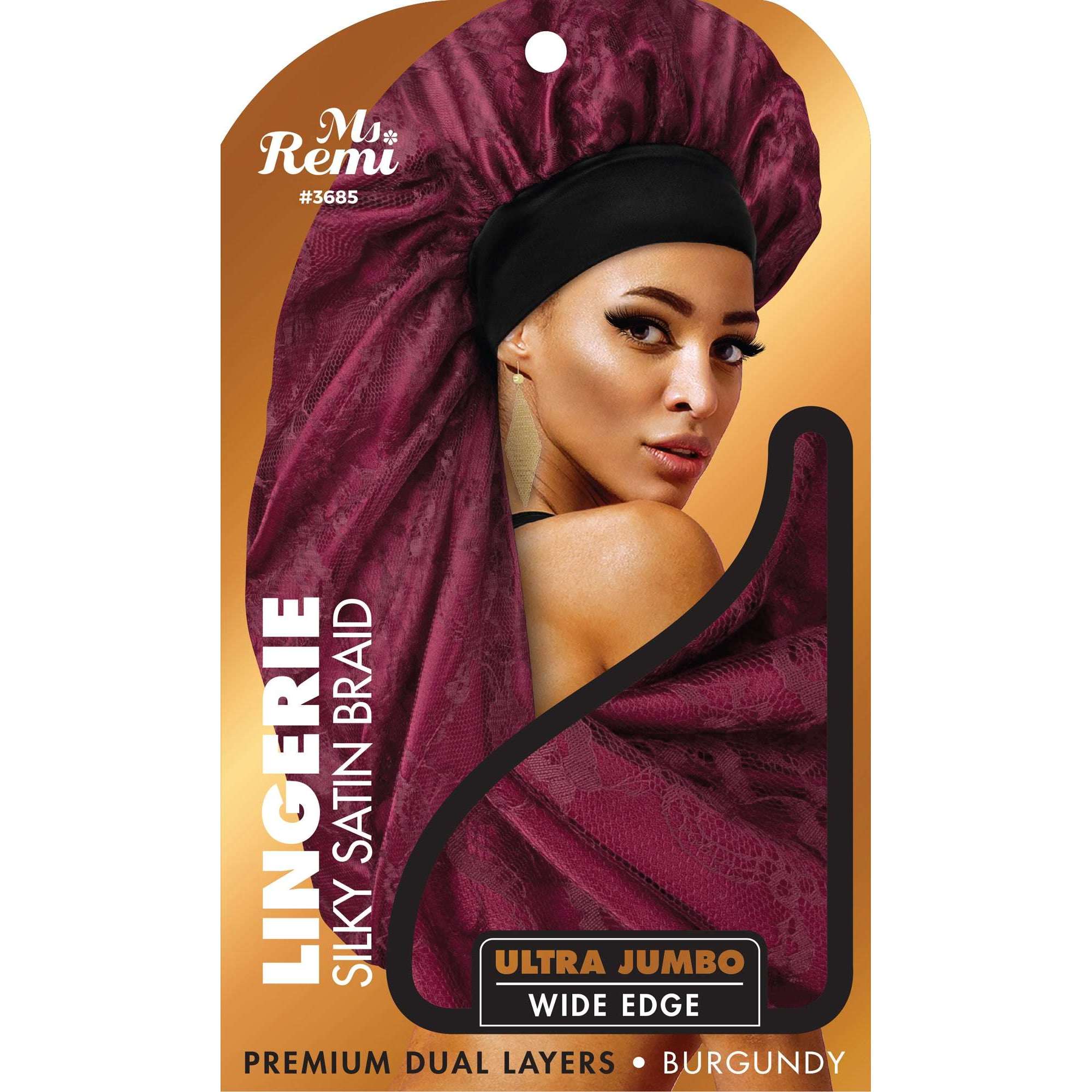 Ms. Remi Lingerie Silky Satin Braid Bonnet Ultra Jumbo, 1 Count, Assorted Colors