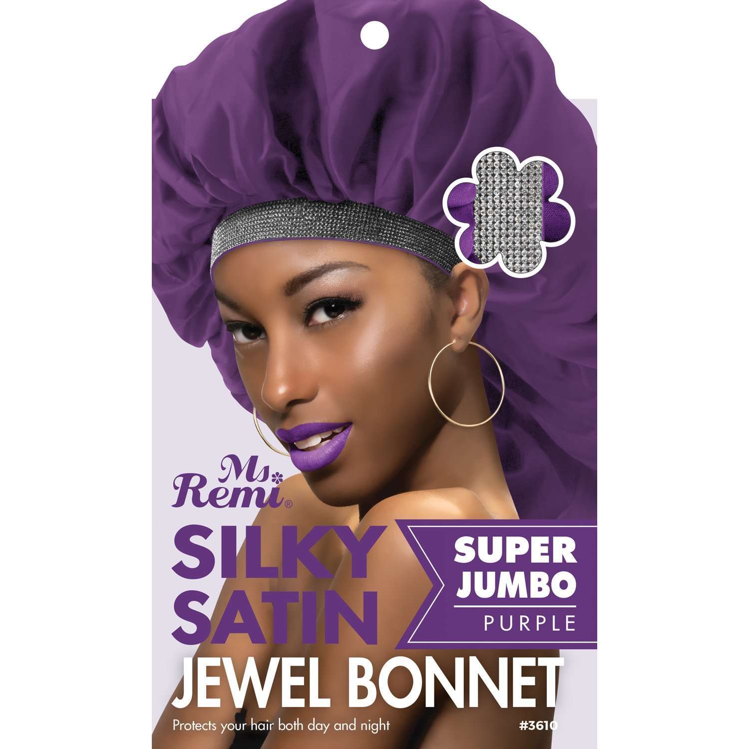 Ms. Remi Silky Satin Jewel Bonnet X-Jumbo, 1 Count, Assorted Color