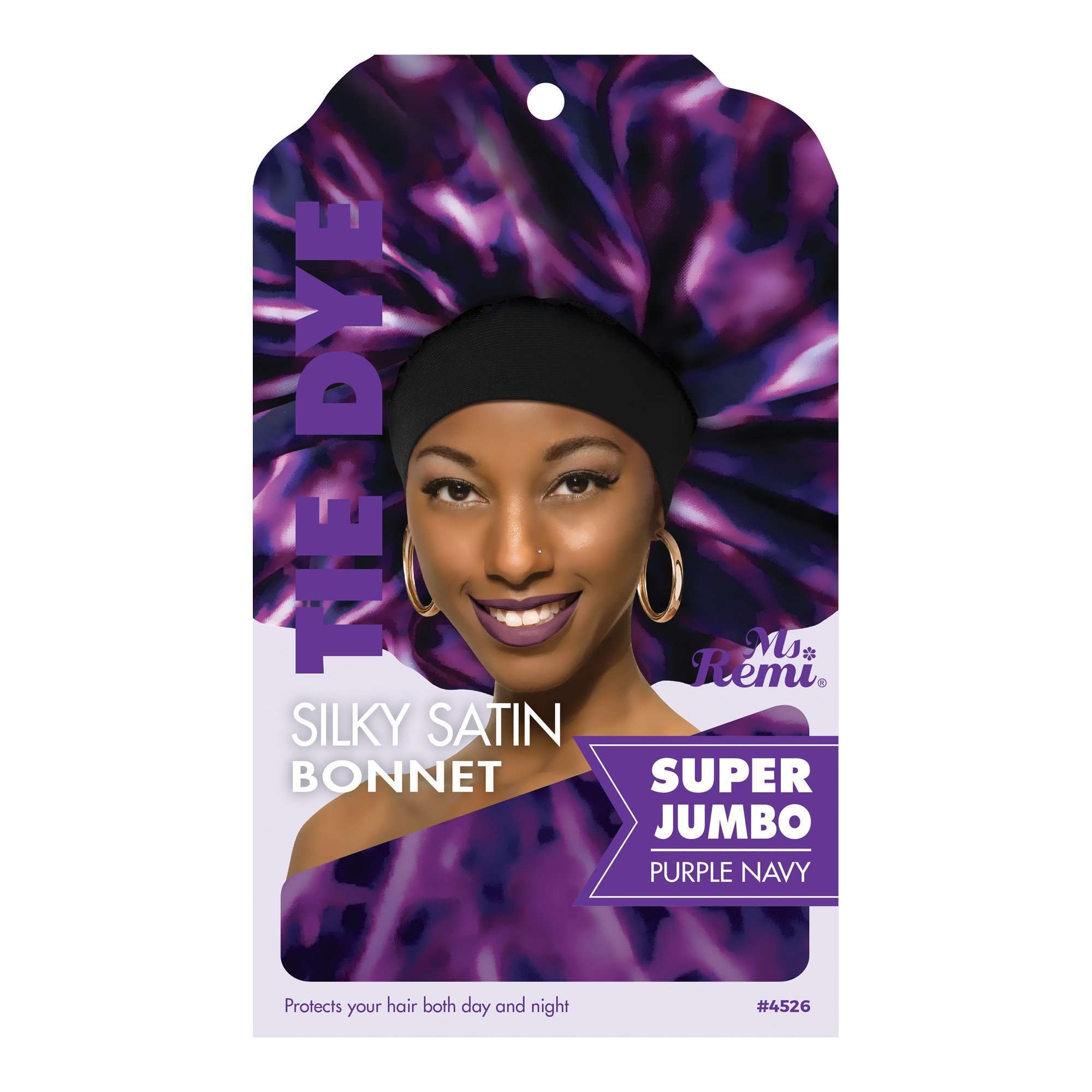 Ms. Remi Silky Satin Tie Dye Bonnet X-Jumbo, 1 Count, Assorted Colors